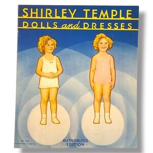 Shirley Temple Dolls and Dresses 1934 Saalfield #2112‎ Paper Dolls Uncut...